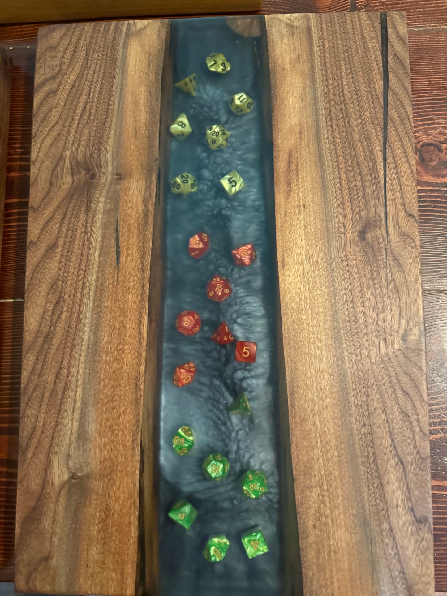 D & D resin Charcuterie Board- Black walnut