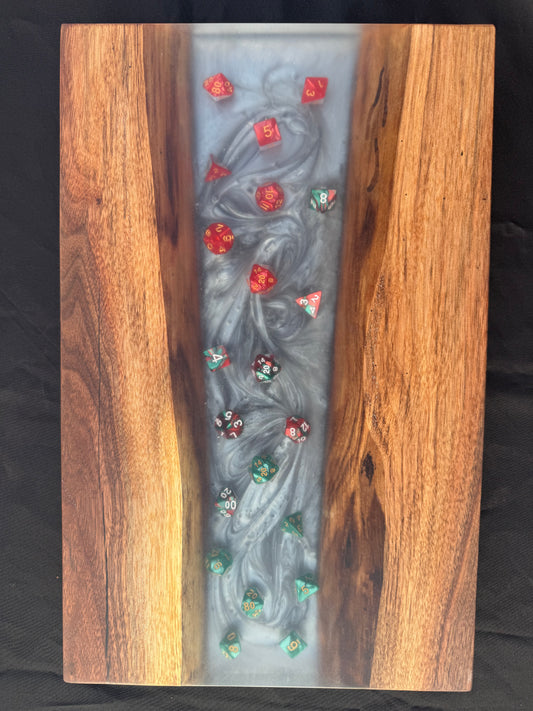 D & D resin Charcuterie Board- Black walnut