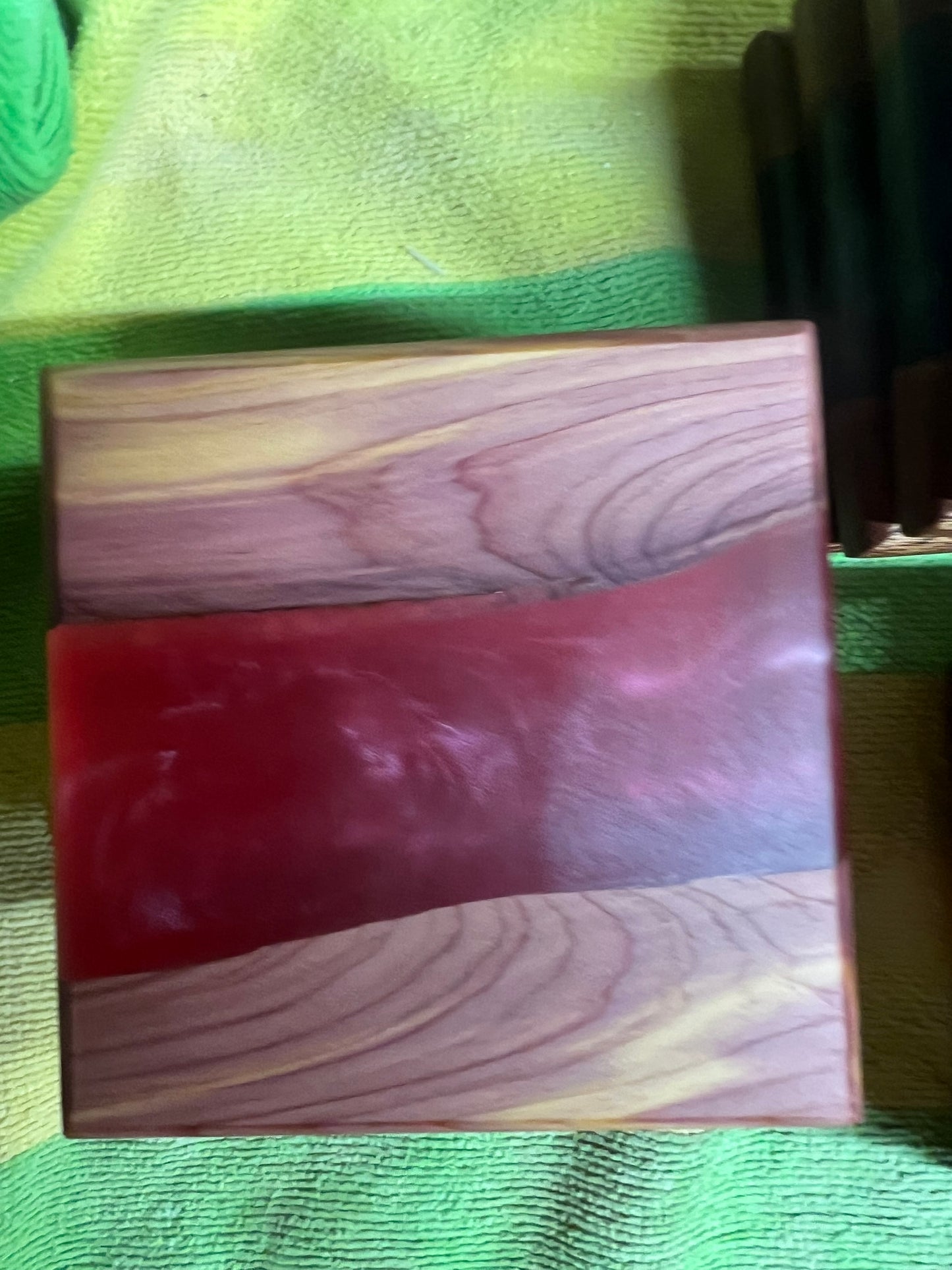 Hardwood River Resin Coasters.