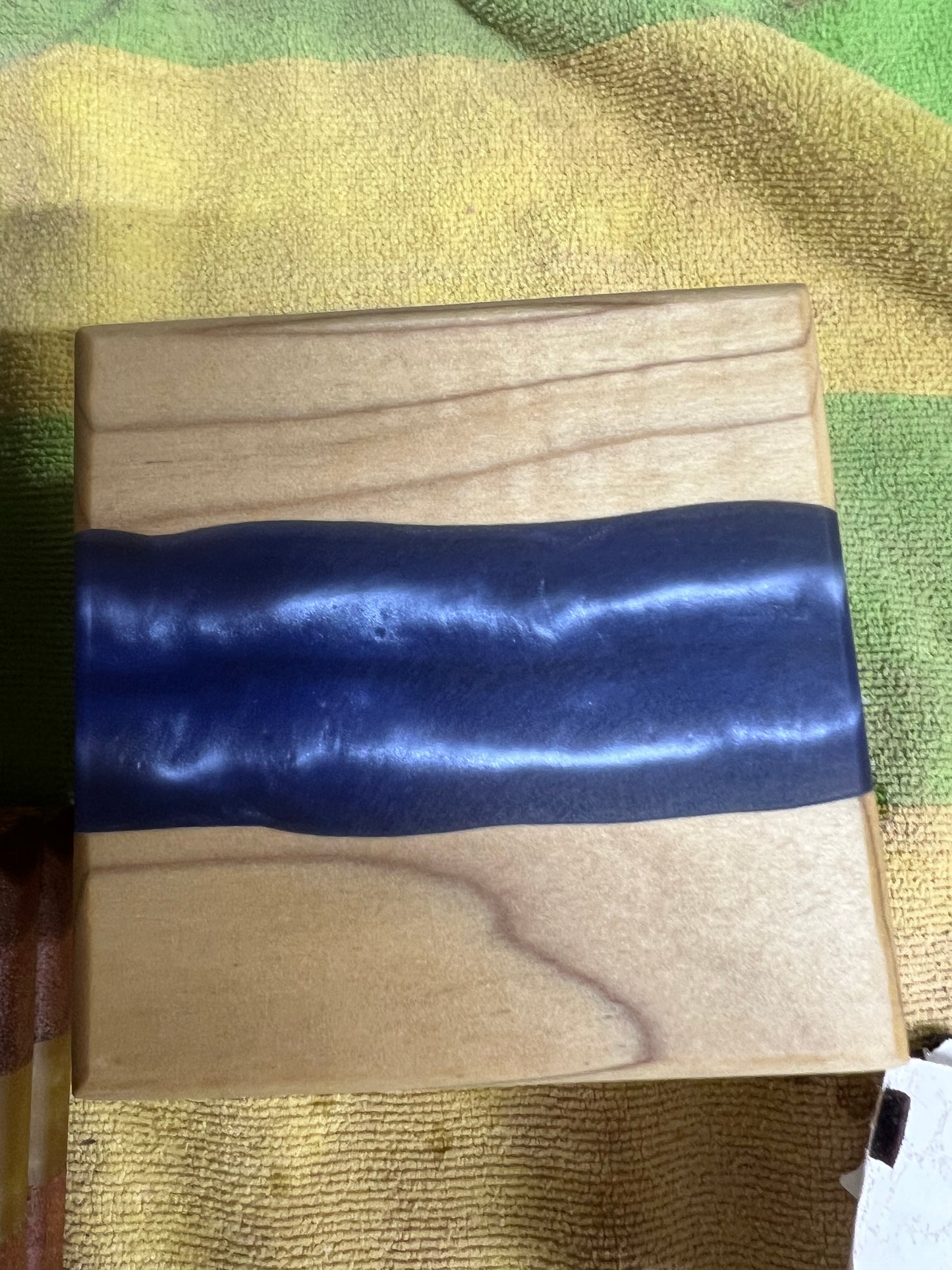 Hardwood River Resin Coasters.