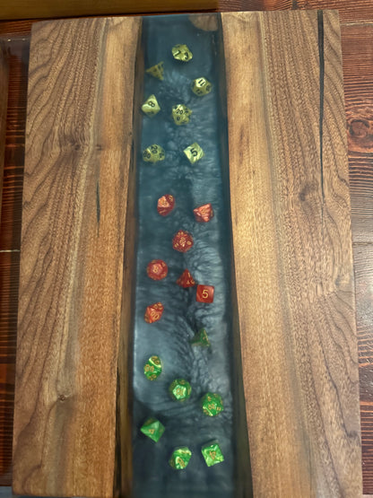 D & D resin Charcuterie Board- Black walnut
