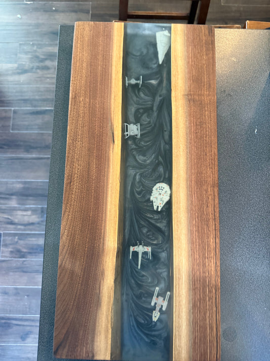Star Wars resin Charcuterie Board #2- Black walnut
