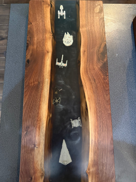 Star Wars resin Charcuterie Board #1- Black walnut