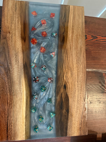 D & D resin Charcuterie Board- Black walnut